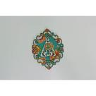 Moldura arabesco Ímã 12cm Nossa Senhora verde