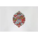 Moldura arabesco Ímã 12cm Nossa Senhora vermelha