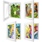 Moldura artística IMMERROT Kids 21,6 x 27,9 cm com armazenamento, pacote com 4 unidades, branca