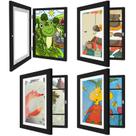 Moldura artística IMMERROT Kids 8,5 x 11 polegadas com armazenamento, pacote com 4 unidades, preta Moldura artística IMMERROT Kids 8,5 x 11 polegadas com armazenamento, pacote com 4 unidades, preta
