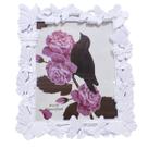 Moldura branca decorada borboleta pintura diamante 20x25 un