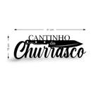 Moldura Cantinho Da Churrasco Em Mdf Frase Decorativa Preto 3mm