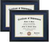 Moldura certificada ELSKER&HOME 21 x 29,7 cm com tapete azul, pacote com 2 unidades pretas