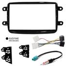 Moldura + Chicote Ligação + Adaptador Antena Renault Duster Kwid Sandero Logan Oroch - Black Piano