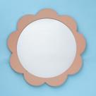 moldura com espelho decorativa de parede flor em mdf - Oikos