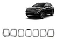 Moldura Da Grade Dianteira Compass Jeep 68351457aa Original Acabamento:BrilhanteCor:Prateado