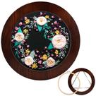 Moldura de argola bordada Xembro Wood 20 cm para ponto cruz