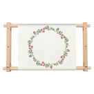 Moldura de bordado ZOCONE Faia Wood Tapeçaria Scroll 12x21cm