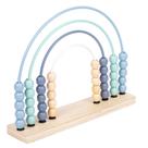 Moldura de contagem de madeira Math Abacus azul para crianças