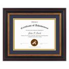 Moldura de documentos Golden State Art 8x10 para diploma/certificado 6x8