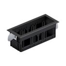 Moldura de Embutir Nordecor 6677 para 3 Módulos Tap Preto