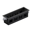 Moldura de Embutir Nordecor 6679 para 4 Módulos Tap Preto