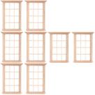 Moldura de janela Dollhouse DOITOOL em escala 1:12 em miniatura x8