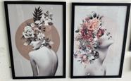 Moldura de madeira com papel 50*70