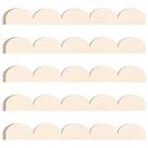 Moldura de Madeira Threehoney 12 Peças Borda Ondulada 40x4 cm DIY