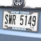 Moldura de matrícula FANMATS New York Knicks Chrome Metal