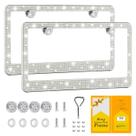 Moldura de matrícula FIISFIIS Bling Stainless Steel x2