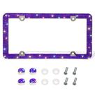 Moldura de matrícula OTOSTAR Bling Stainless Steel Violet