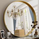Moldura de metal montada na parede Mirror Easy Round Bathroom de 60 cm