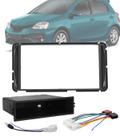 Moldura De Painel 1 e 2 Din Para CD DVD 2 Din + Chicote de Ligação + Chicote Adaptador de Antena Toyota Etios 2012 até 2021