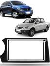 Moldura de Painel 2 Din 7" Polegadas Actyon e Actyon Sport 2008 à 2011 Preto