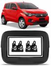 Moldura De Painel 2 Din 7" Polegadas Fiat Mobi Para CD DVD 2 Dins - PRETO