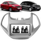 Moldura de Painel 2 Din 7" Polegadas Ford Ka Hatch e Sedan 2015 2016 2017 2018 Com Computador Bordo - Prata Moldura de Painel 2 Din 7" Polegadas Ford Ka Hatch e Sedan 2015 2016 2017 2018 Com Computador Bordo - Prata
