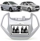 Moldura de Painel 2 Din 7" Polegadas Ford Ka Hatch e Sedan 2015 2016 2017 2018 Sem Computador Bordo - Prata Moldura de Painel 2 Din 7" Polegadas Ford Ka Hatch e Sedan 2015 2016 2017 2018 Sem Computador Bordo - Prata
