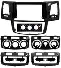 Moldura de Painel 2 Din 9" Hilux e SW4 2005 até 2015 Ar Analógico e Digital Black Piano