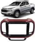 Moldura De Painel 2 Din 9" Polegadas Fiat Toro - Black Piano com Vinho Moldura De Painel 2 Din 9" Polegadas Fiat Toro - Black Piano com Vinho