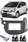 Moldura De Painel 2 Din Honda New Fit 2009 2010 2011 2012 2013 Para CD DVD 2 Dins - Padrão Original + Conector