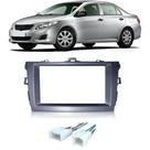 Moldura De Painel 2 Din Toyota Corolla 2009 á 2013 Para CD DVD 2 Dins - Padrão Original + Conector ISO