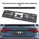 Moldura De Placa De Licença Europeia À Prova d'Água Preta Com Acessório De Montagem Para Automóveis