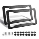 Moldura de Placa para Carro OKLPF - Fibra de Carbono Preta (Pacote com 2)