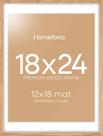Moldura de pôster Homeforia Wood Natural Oak 18x24 com tapete 16x20