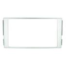 Moldura de Rádio Hyundai Santa Fé 08 09 10 11 12 13 Prata 2 din