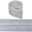 Moldura Decorativa CRASPIRE 2,3 m Cinza em Espuma XPE com Padrão de Coroa