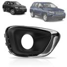 Moldura farol milha jeep compass 2011 a 2016 com cromado lado direito Moldura farol milha jeep compass 2011 a 2016 com cromado lado direito