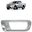 Moldura Farol Milha S10 2012 2013 2014 2015 2016 Cromado Furo Milha Acabamento Liso