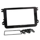 Moldura Fiamon 2 DIN Compatível com Novo VW JETTA/AMAROCK/NOVO Fusca 2012 em DIANTE/TIGUAN 2007-2010/ GOL G7 BLACK Piano