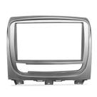 Moldura Fixação Painel Multimídia Som MP5 2DIN 7 Polegadas Fiat Strada Palio Weekend Siena 2013 a 2019 - Prata