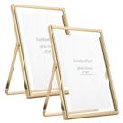 Moldura flutuante Goryee Fine Gold 13 x 18 cm, pacote com 2 unidades para foto