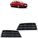 Moldura Grade do Milha Parachoque Dianteiro A4 2016 2017 2018 Black Piano Liso Friso Cromado