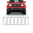 Moldura Grade Frontal Jeep Renegade Cromado - 7 Peças