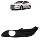 Moldura Grade Milha Sentra 2014 2015 2016 Furo Milha Preto Acabamento Texturizado
