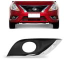 Moldura Milha Versa 2015 a 2021 Com Furo Preto Com Friso Cromado