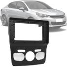 Moldura Painel 2 Din 10" Polegadas Citroen C4 2013 até 2016 Preto