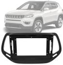Moldura Painel 2 Din 10" Polegadas Jeep Compass 2016 até 2020 Black Piano