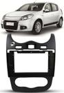 Moldura Painel 2 Din 10" Polegadas Sandero 2012 à 2014 Preto