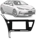 Moldura Painel 2 Din 10" Polegadas Toyota Corolla 2018 e 2019 com espaço Relógio Black Piano